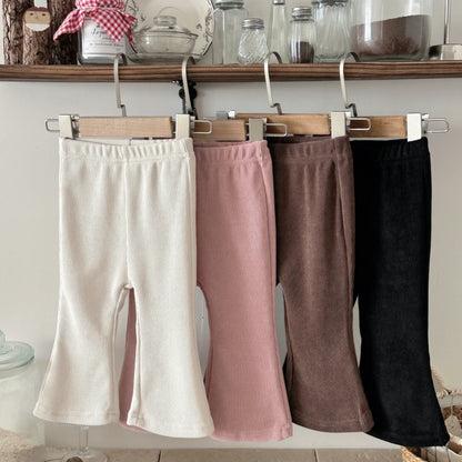 Loose Solid Color Bell Bottom Pants