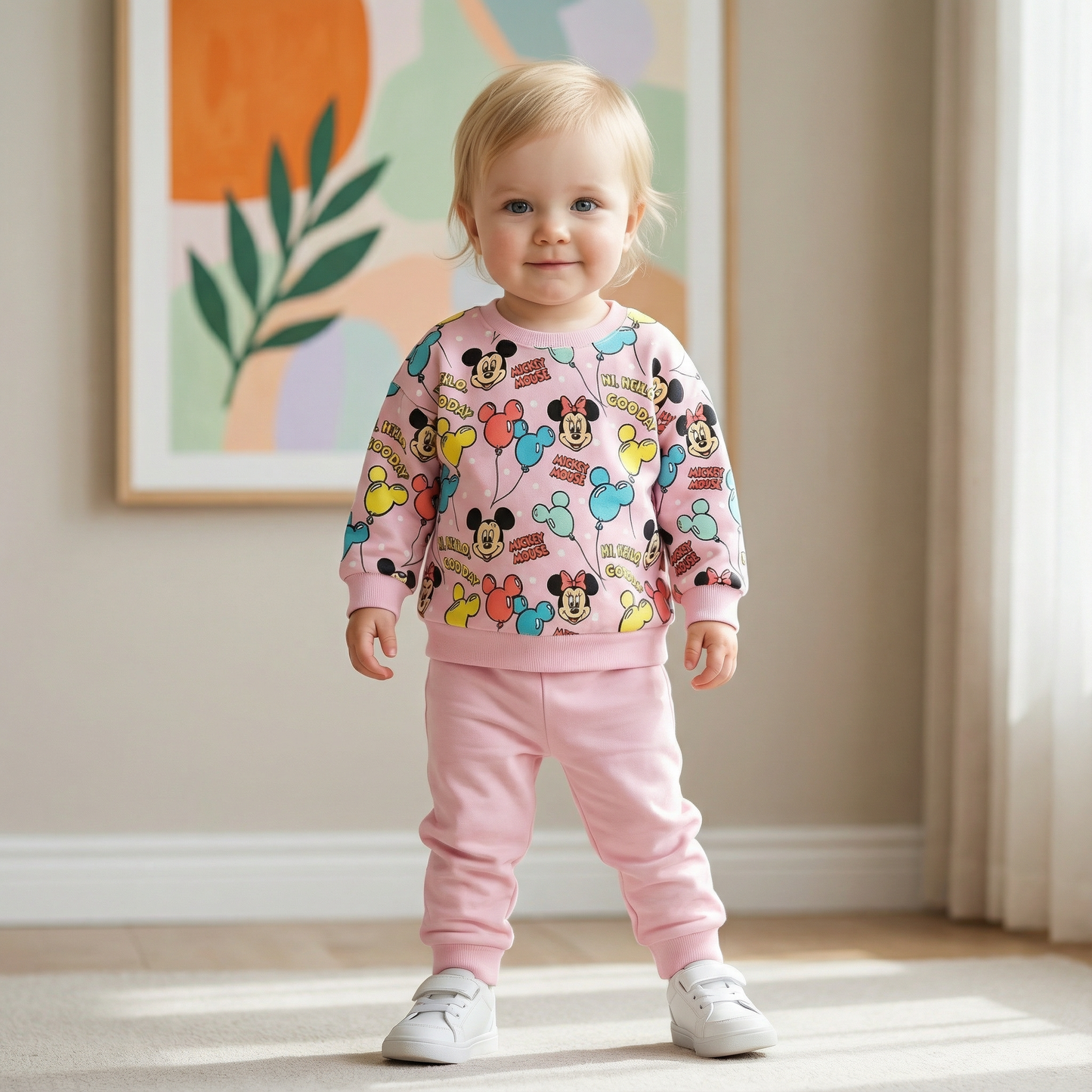 Cotton Sweatshirt and Pants Set