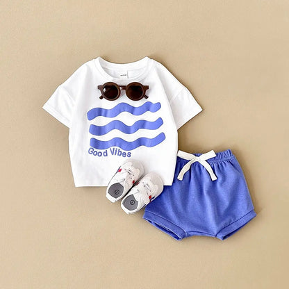 Cartoon T-Shirt and Shorts Set