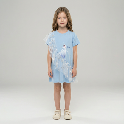 Princess Elsa Tulle Detail Dress
