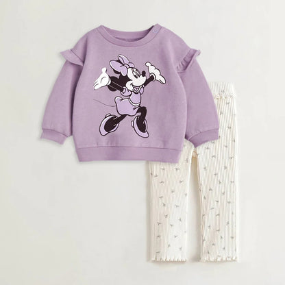 Cotton Sweatshirt and Pants Set
