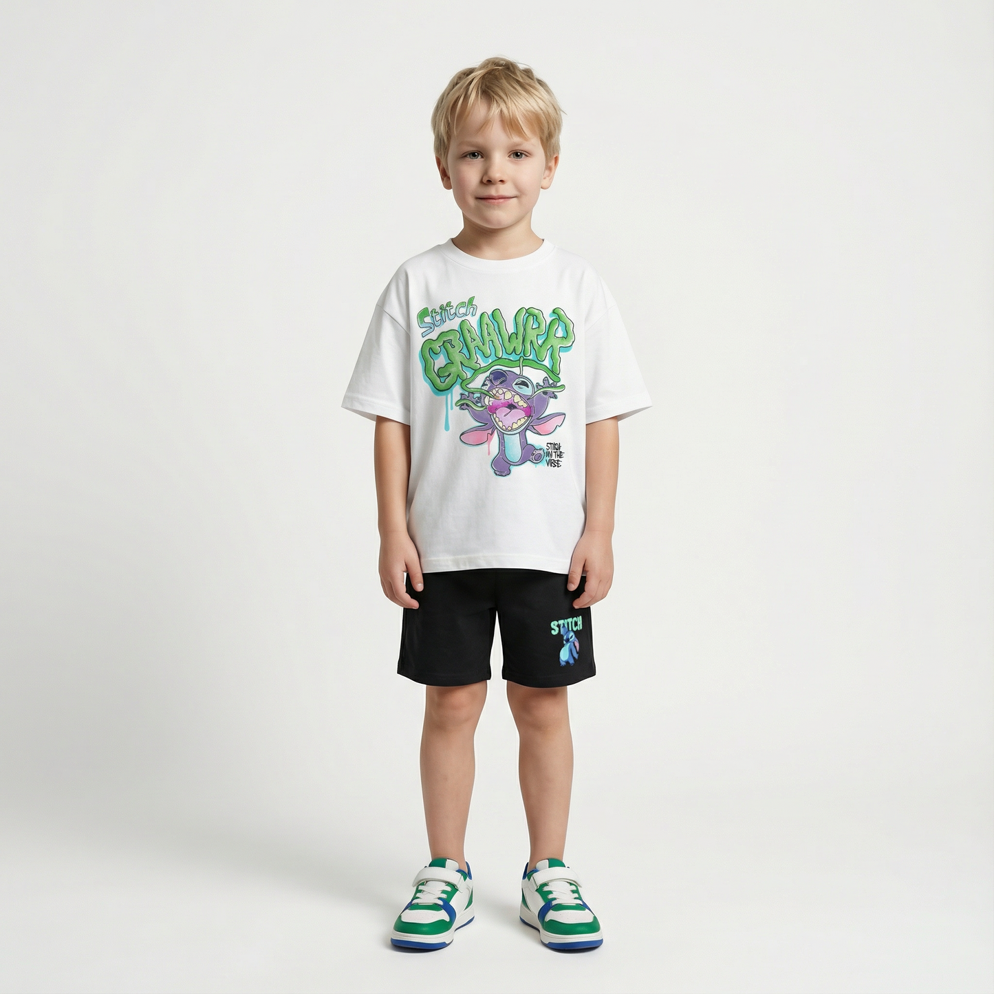 Cartoon T-Shirt and Shorts Set
