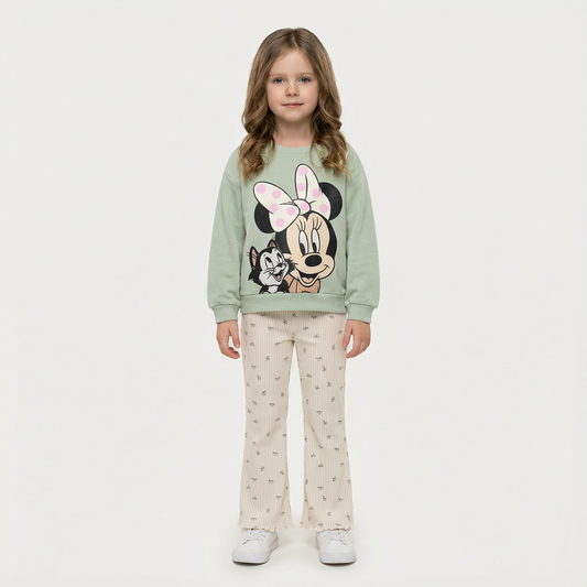 Cotton Sweatshirt and Pants Set