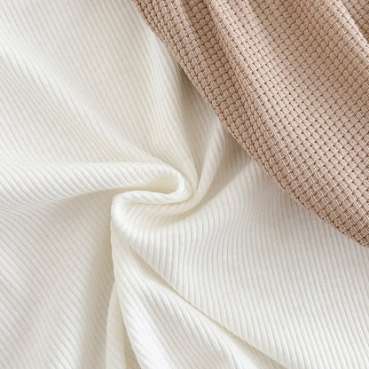 Rainbow Patchwork Overalls & T-Shirt 2-Piece Set