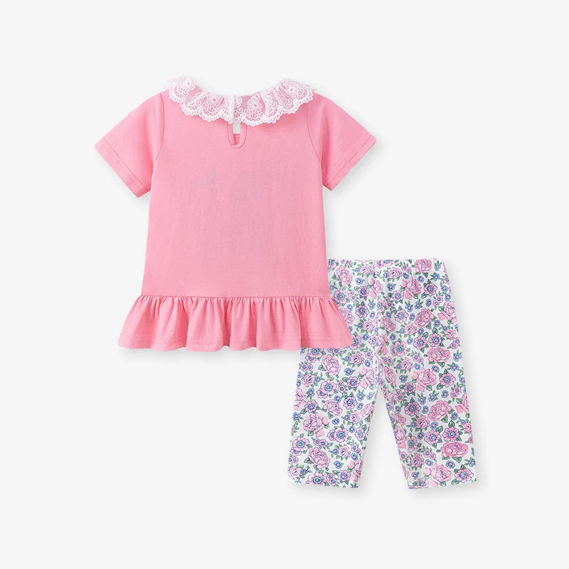 Summer 100% Cotton Unicorn T-Shirt & Shorts Set