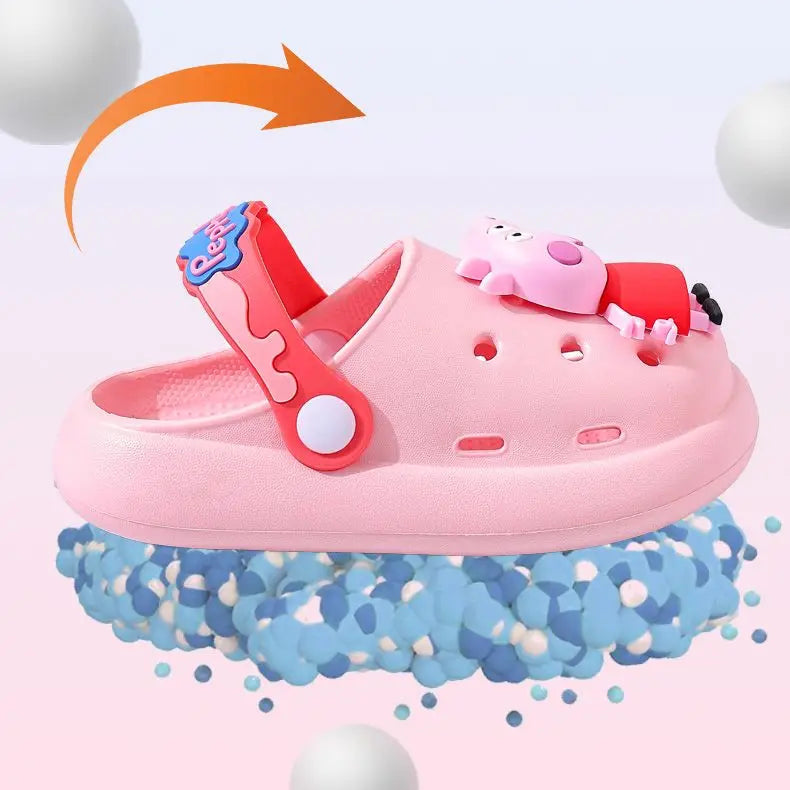 Lightweight, Breathable & Non-Slip Peppa & George Pig Summer Slippers