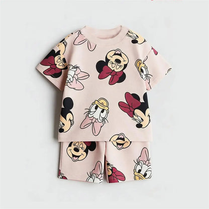 Cartoon T-Shirt and Shorts Set