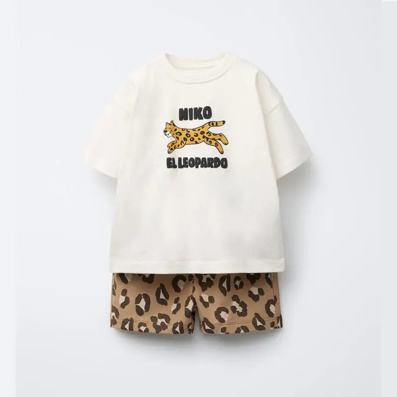 Cartoon T-Shirt and Shorts Set