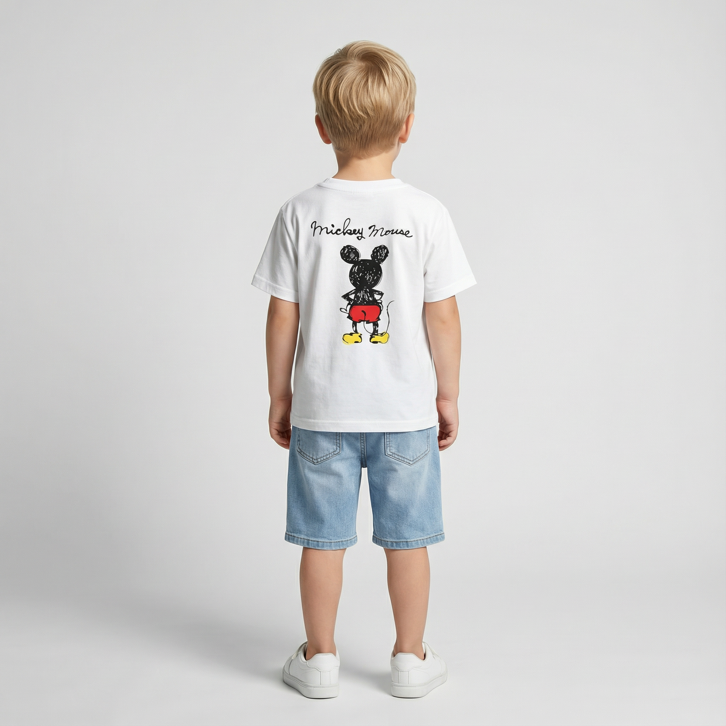 Mickey Mouse T-shirt & Jeans Shorts Set