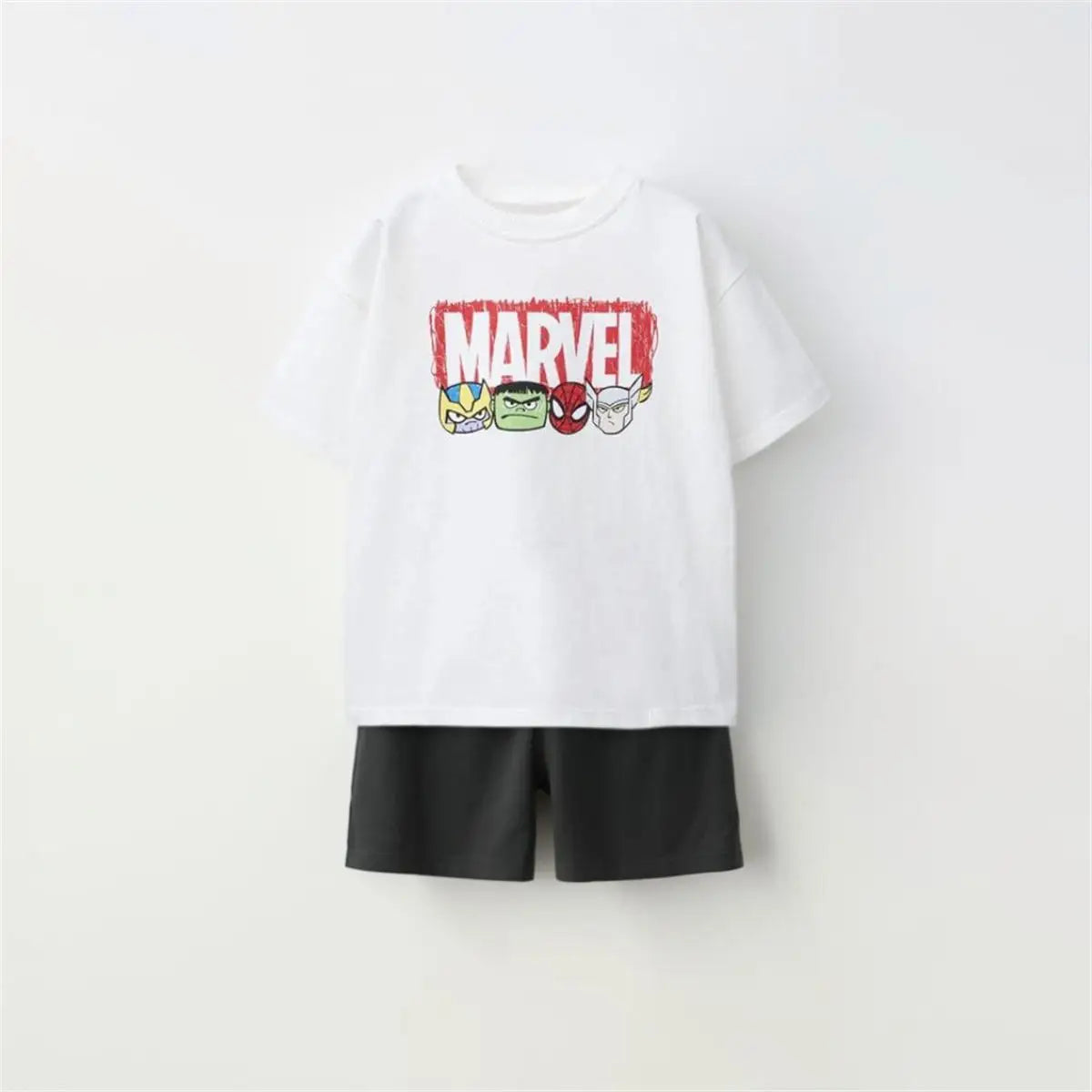 Cartoon T-Shirt and Shorts Set