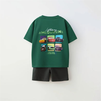 Cartoon T-Shirt and Shorts Set