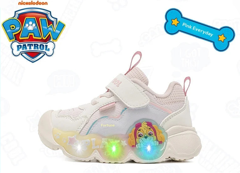 Genuine PAW Patrol Strap, Breathable, Non-Slip, LED Sneaker Shoes