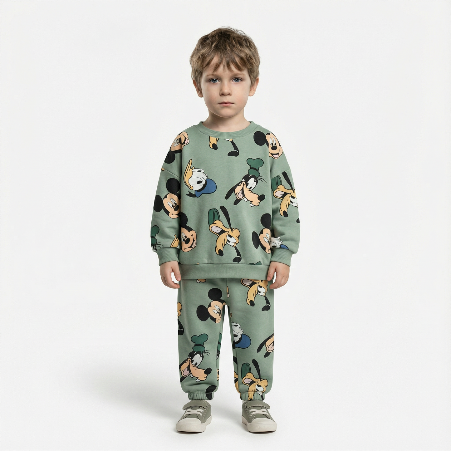 Cotton Sweatshirt and Pants Set