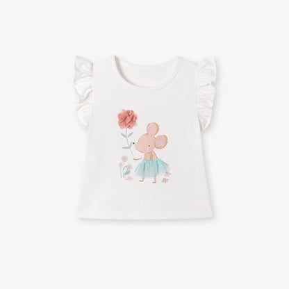 Summer 100% Cotton Mouse T-Shirt & Shorts Set