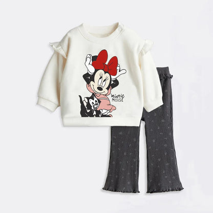 Cotton Sweatshirt and Pants Set
