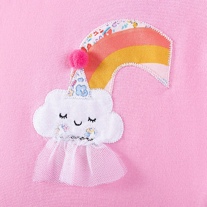 Summer Tracksuit 100% Cotton Rainbow T-Shirt & Skirt Set