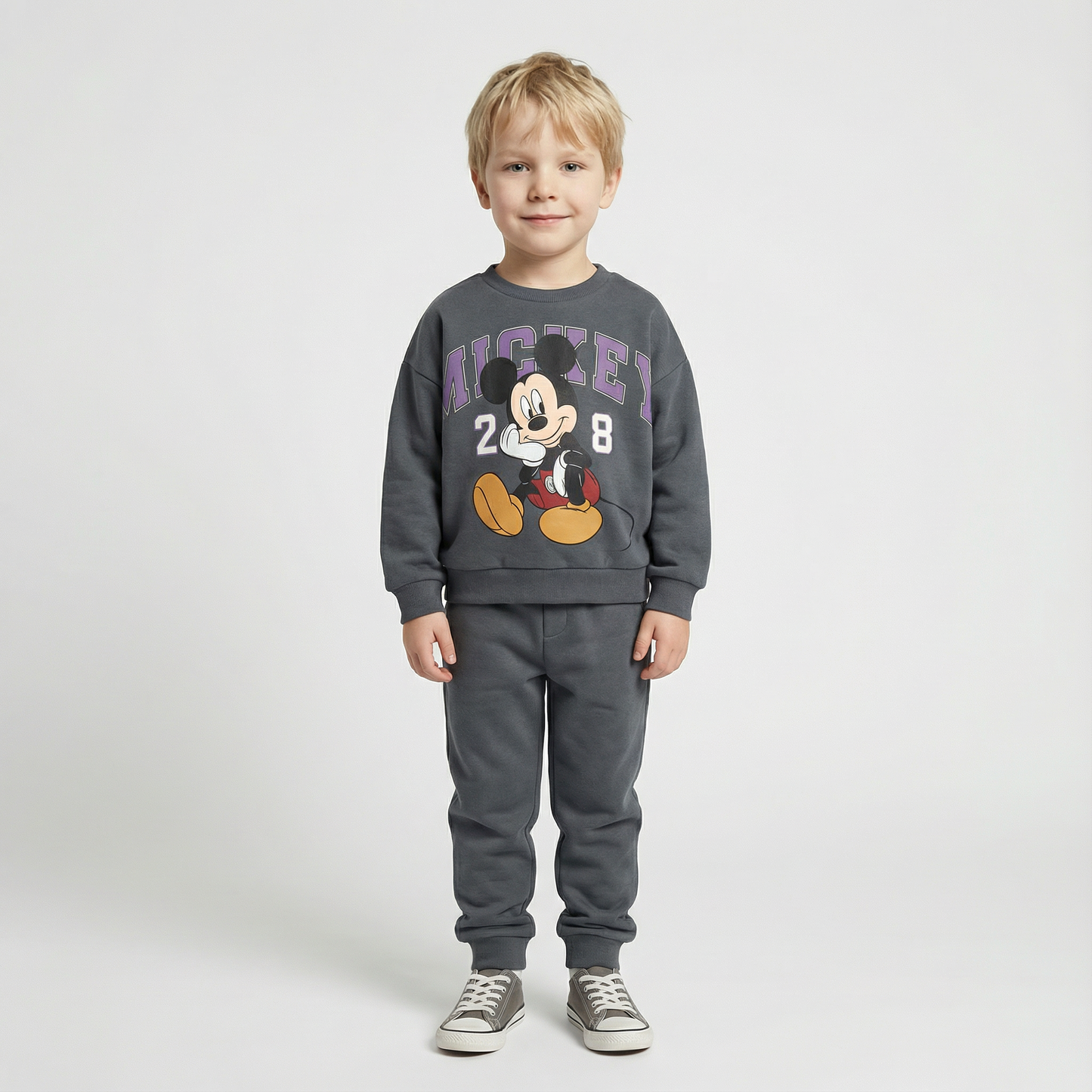 Cotton Sweatshirt and Pants Set