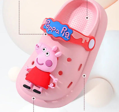 Lightweight, Breathable & Non-Slip Peppa & George Pig Summer Slippers