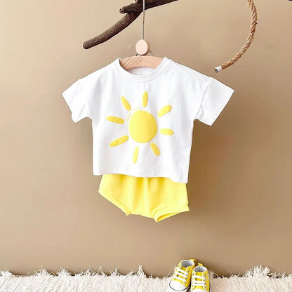 Cartoon T-Shirt and Shorts Set