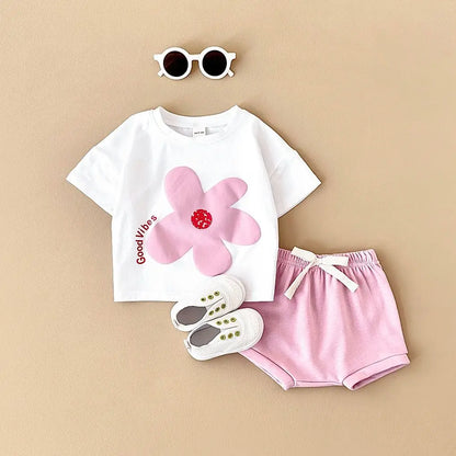 Cartoon T-Shirt and Shorts Set