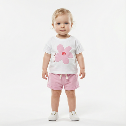 Cartoon T-Shirt and Shorts Set