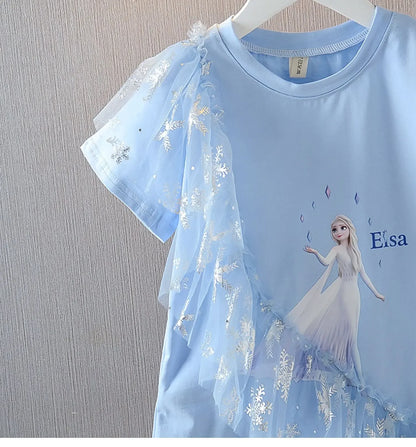Princess Elsa Tulle Detail Dress