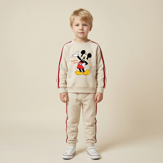 Cotton Sweatshirt and Pants Set