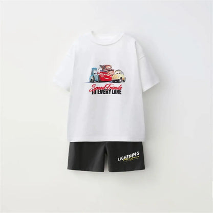 Cartoon T-Shirt and Shorts Set