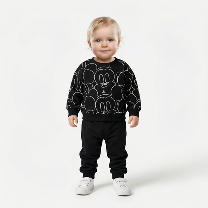 Cotton Sweatshirt and Pants Set