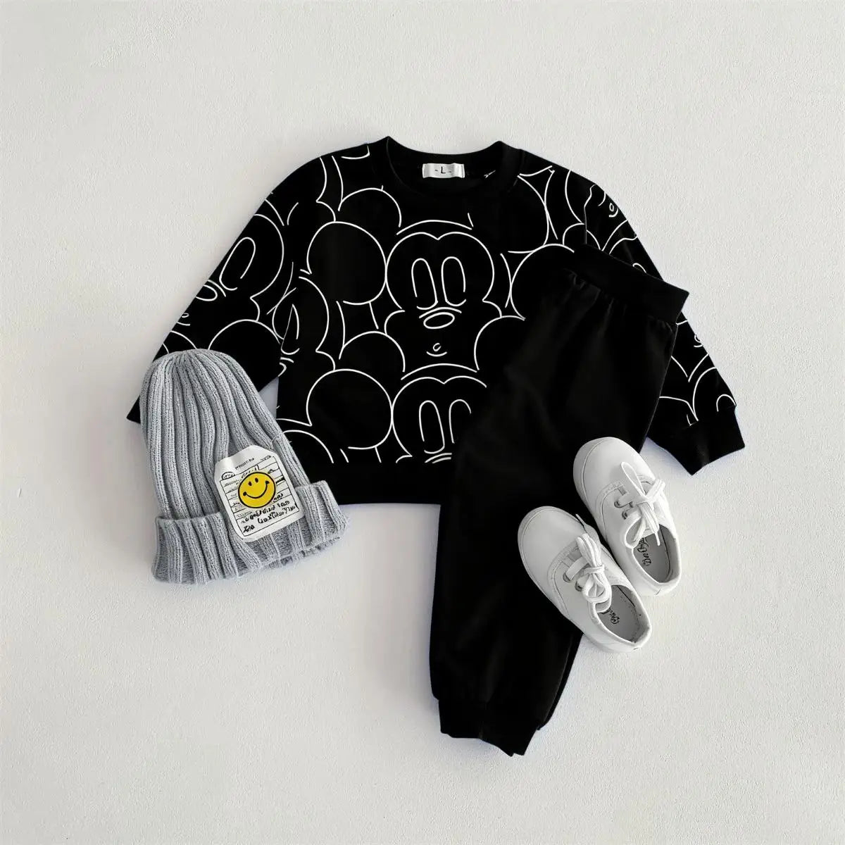 Cotton Sweatshirt and Pants Set