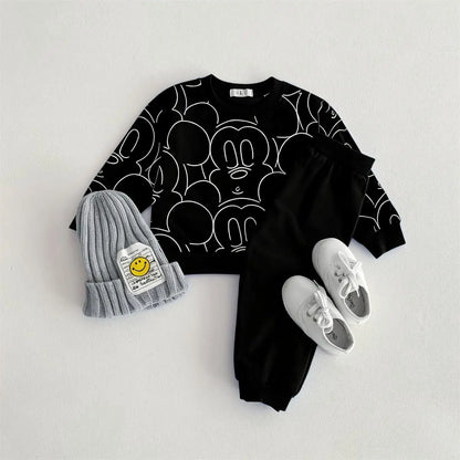 Cotton Sweatshirt and Pants Set