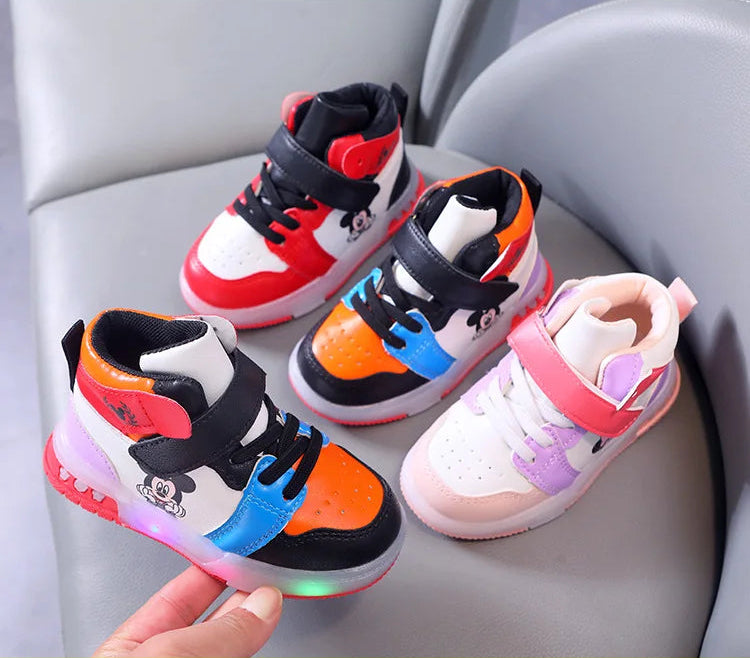 Minnie & Mickey Mouse LED Sneakers