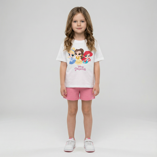 Cartoon T-Shirt and Shorts Set