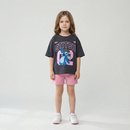 Cartoon T-Shirt and Shorts Set