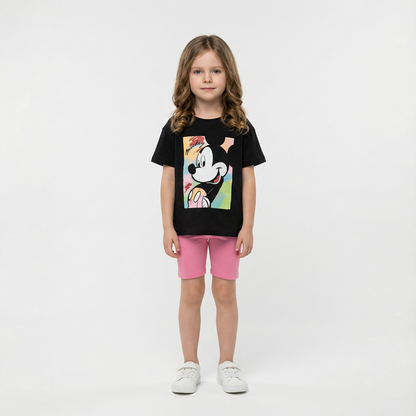Cartoon T-Shirt and Shorts Set