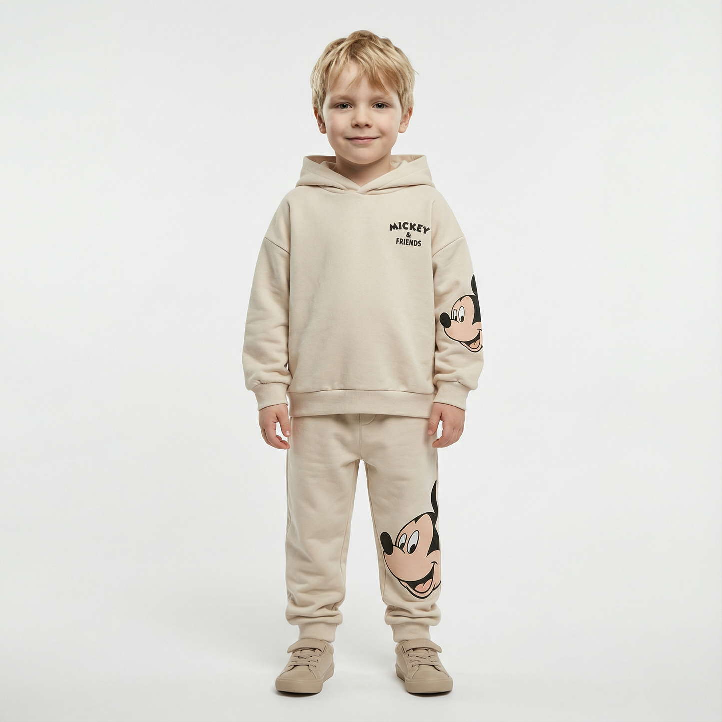 Cotton Sweatshirt and Pants Set