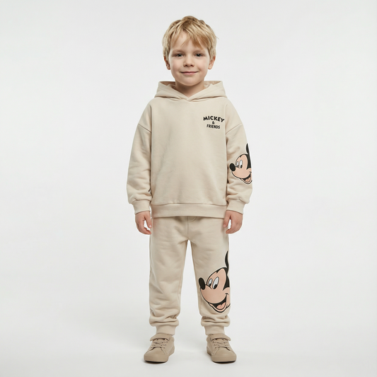 Cotton Sweatshirt and Pants Set