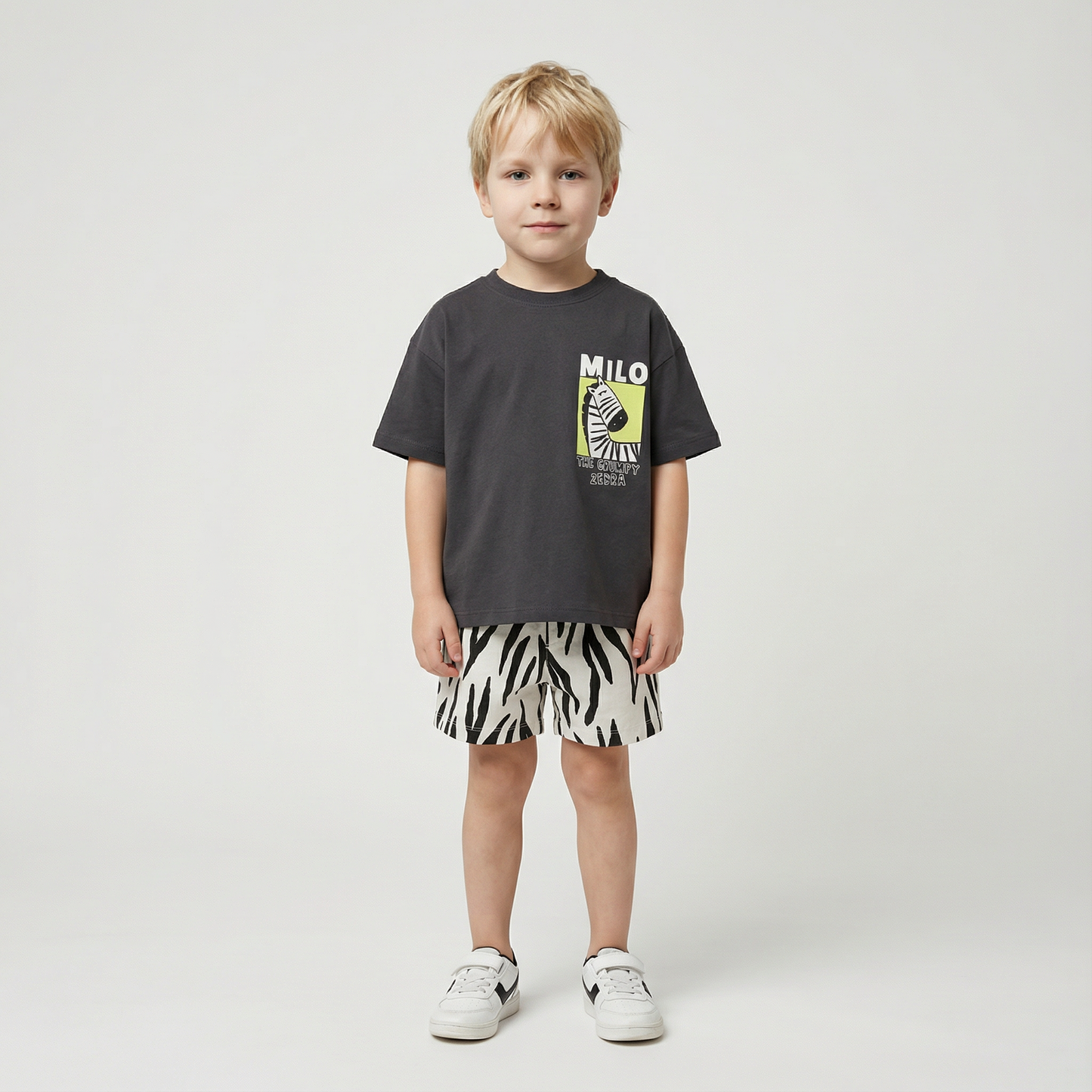 Cartoon T-Shirt and Shorts Set