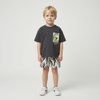 Cartoon T-Shirt and Shorts Set