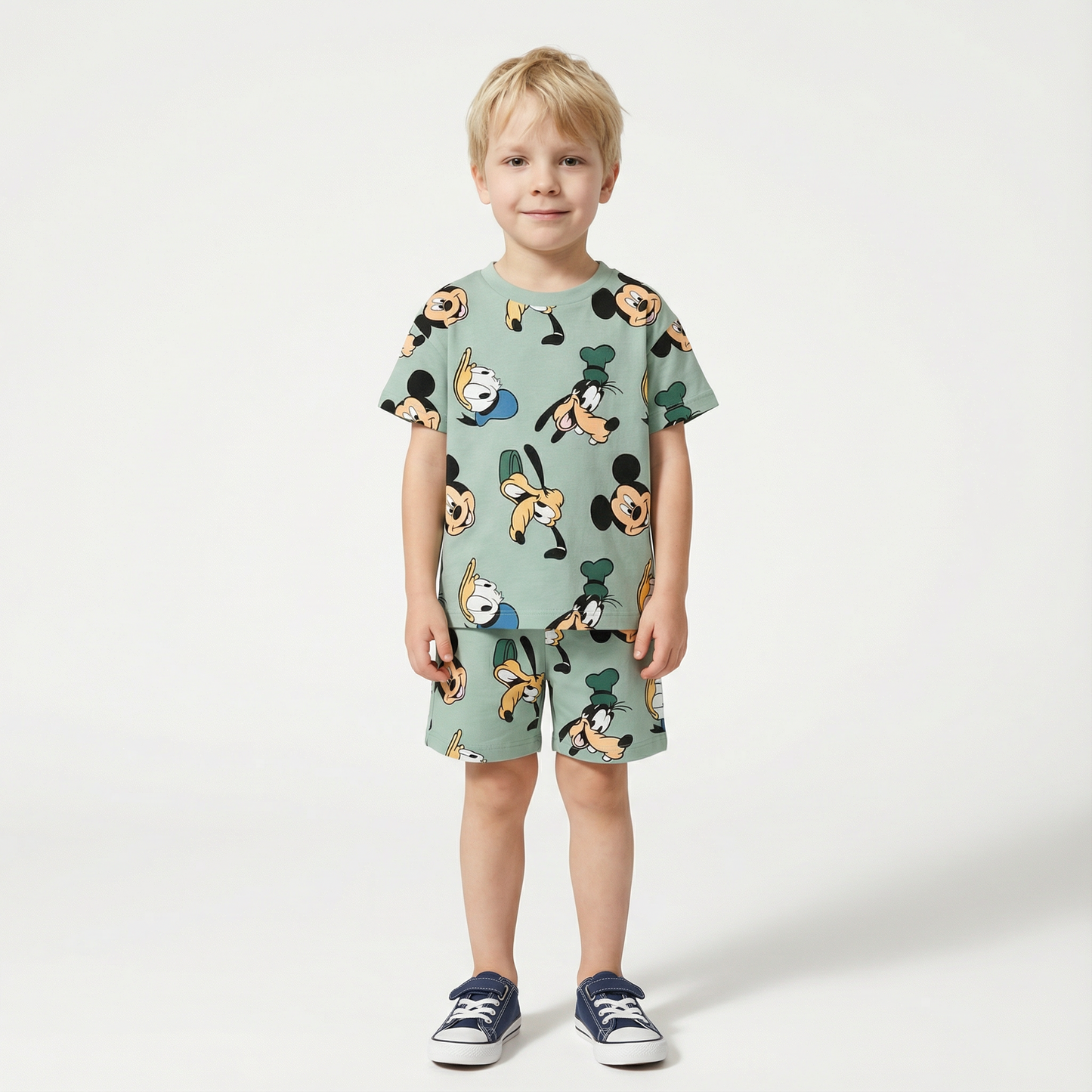 Cartoon T-Shirt and Shorts Set