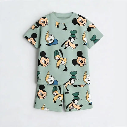 Cartoon T-Shirt and Shorts Set