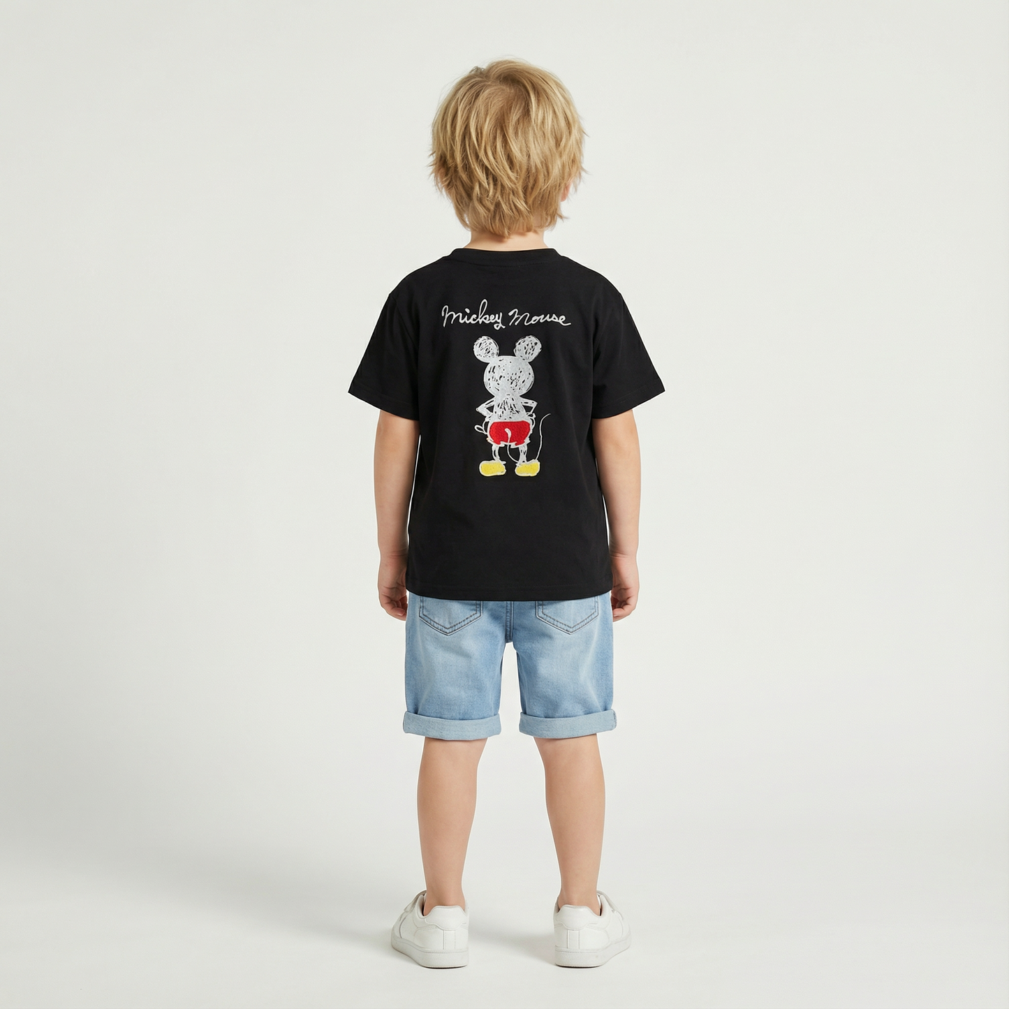 Mickey Mouse T-shirt & Jeans Shorts Set