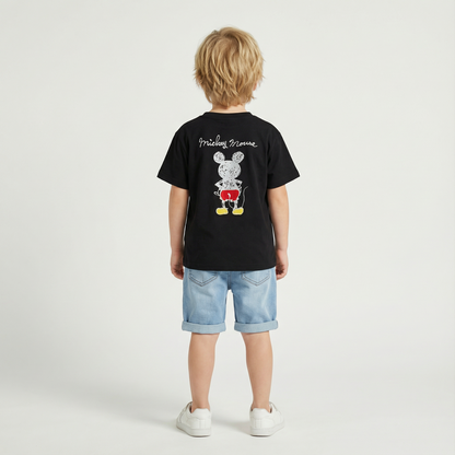 Mickey Mouse T-shirt & Jeans Shorts Set