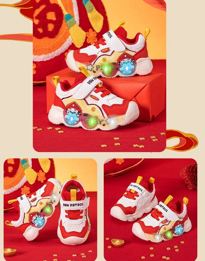 Genuine PAW Patrol Strap, Breathable, Non-Slip, LED Sneaker Shoes