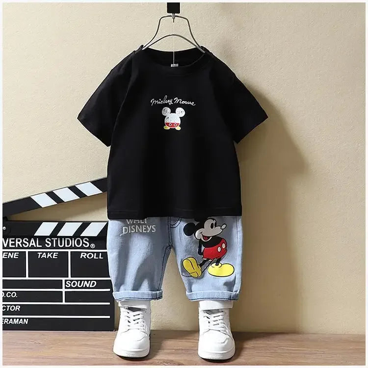 Mickey Mouse T-shirt & Jeans Shorts Set