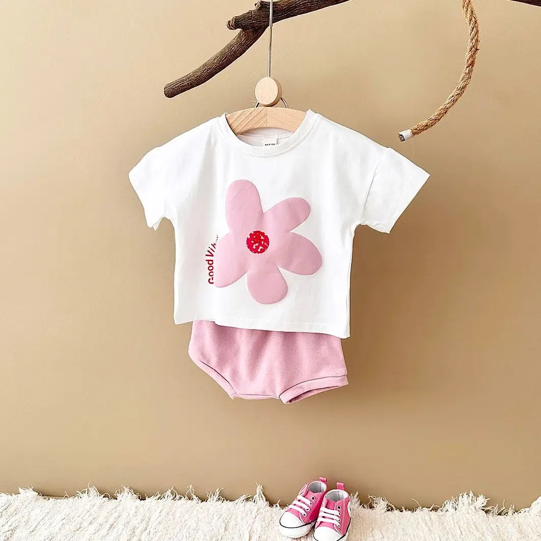 Cartoon T-Shirt and Shorts Set