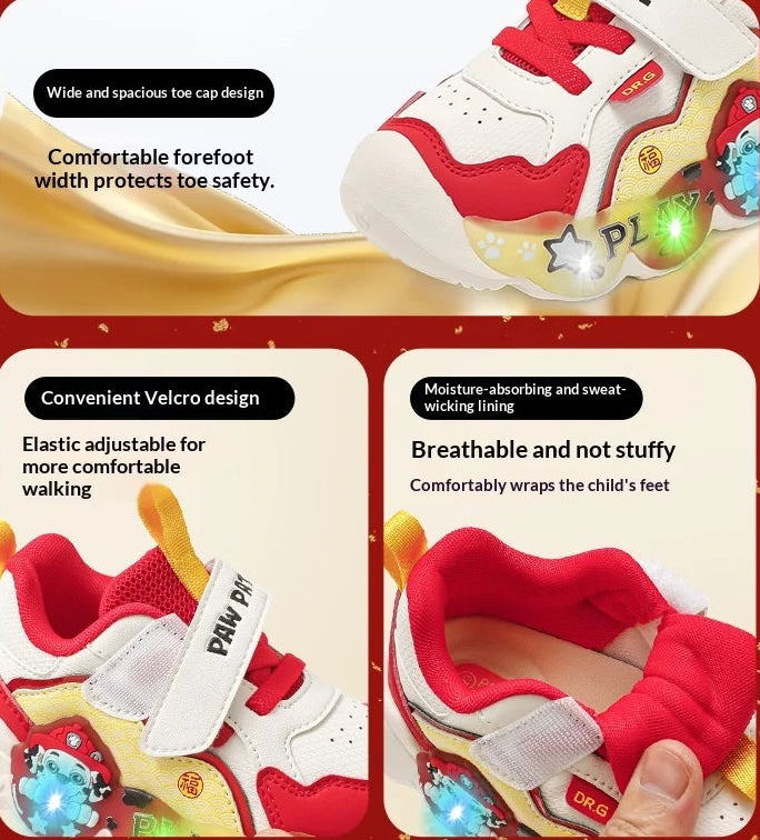 Genuine PAW Patrol Strap, Breathable, Non-Slip, LED Sneaker Shoes