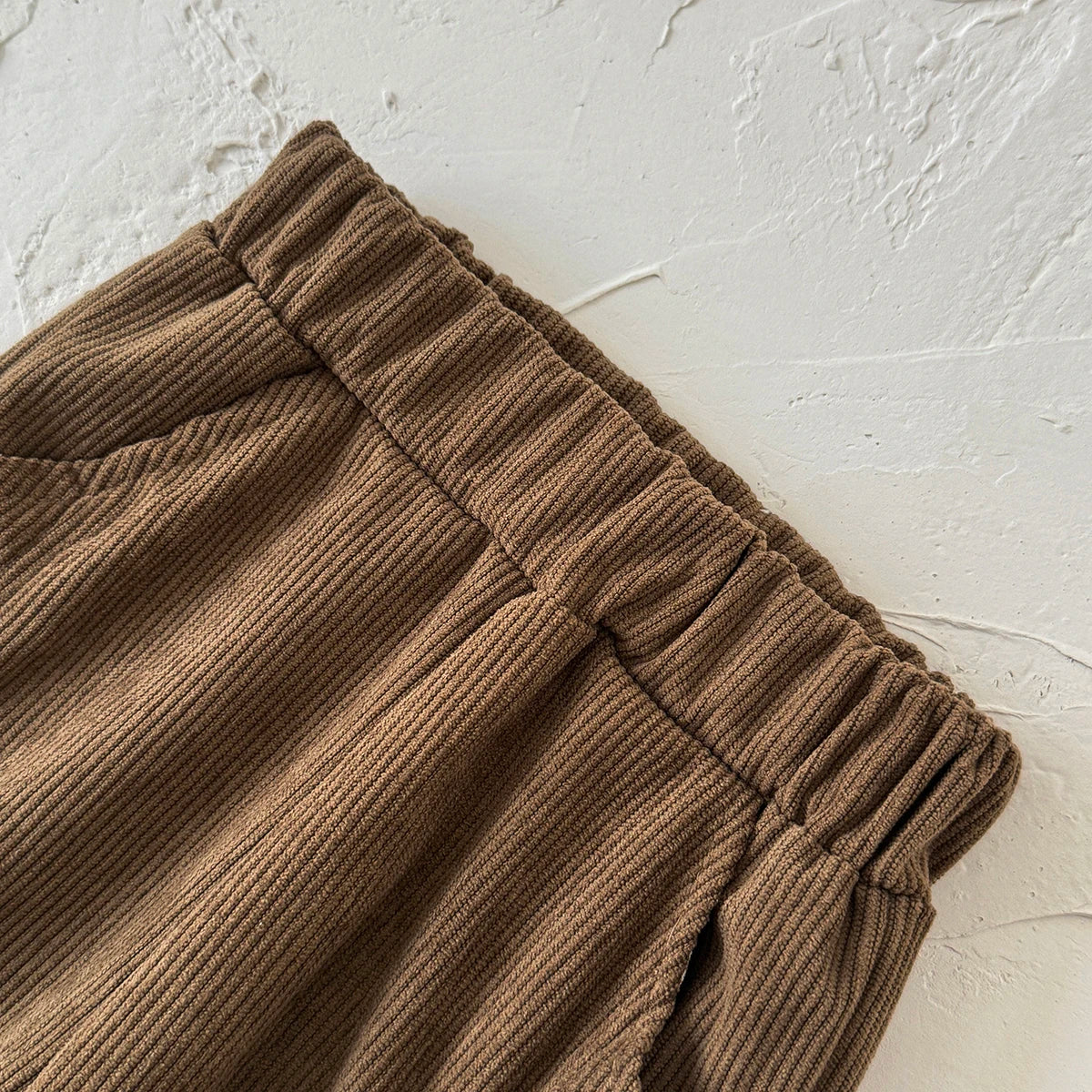 Loose Floral Embroidered Corduroy Pants