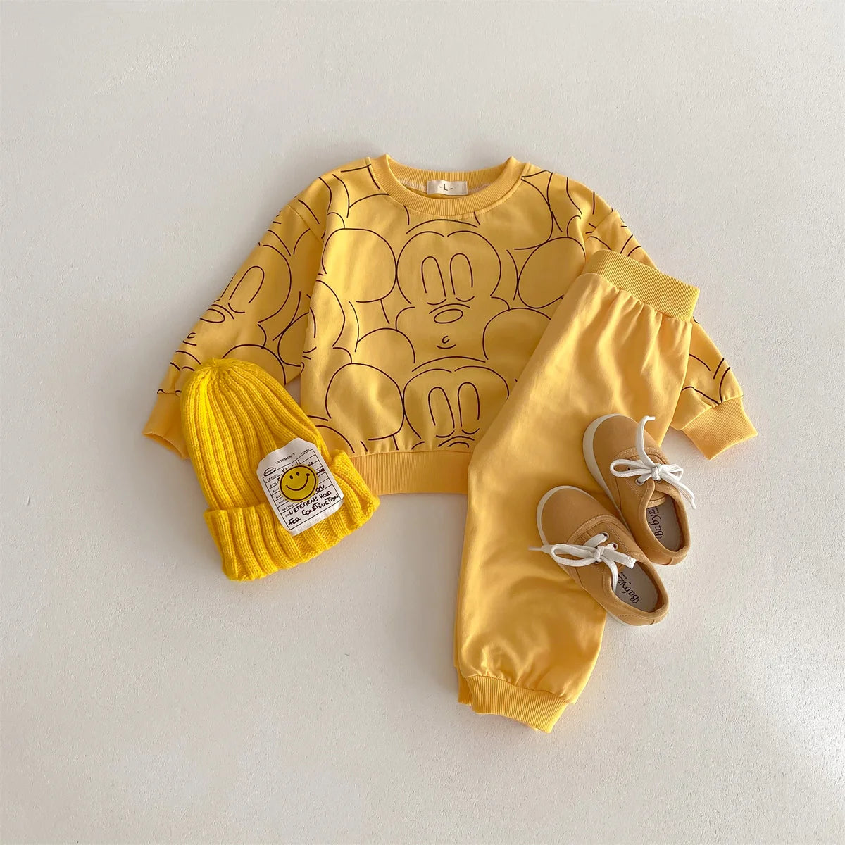 Cotton Sweatshirt and Pants Set