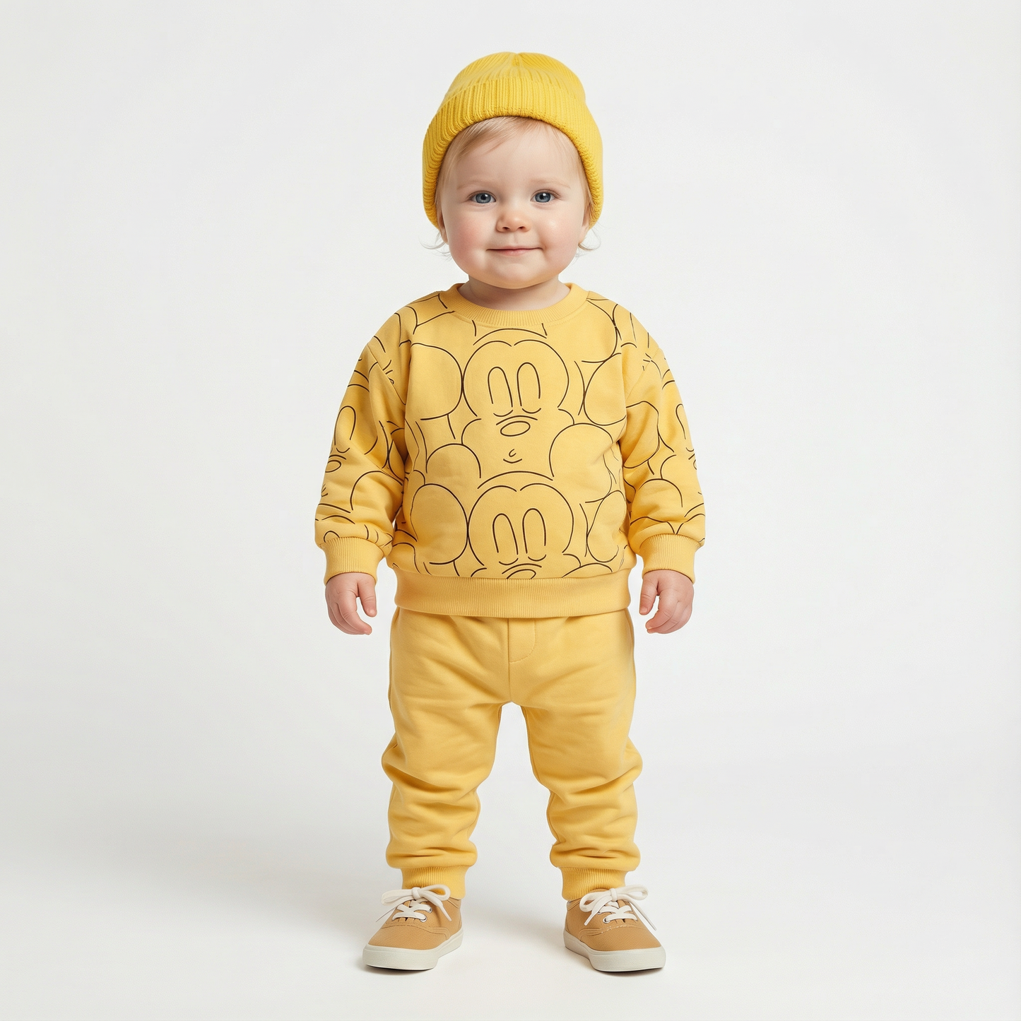 Cotton Sweatshirt and Pants Set